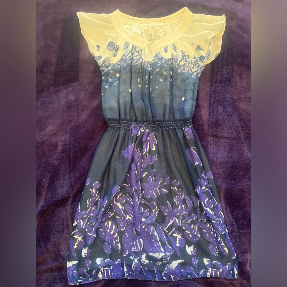 Max Studio Floral Chiffon Midi Dress (XS)
